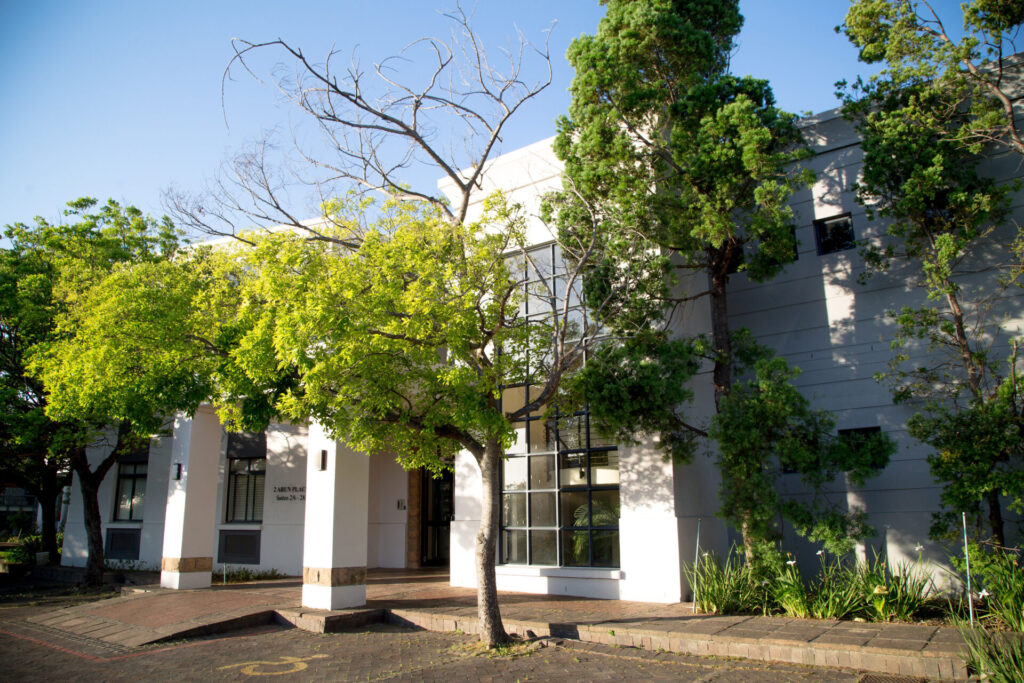 Exterior of Helderberg Family Practice in Somerset West, located near Vergelegen Hospital.